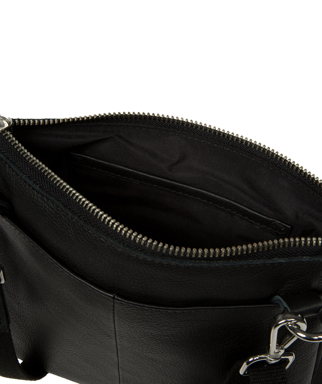 'Kaia' Black Leather Cross Body Bag