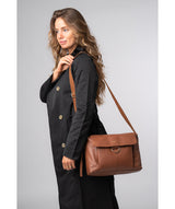 'Chancery' Oak Leather Shoulder Bag