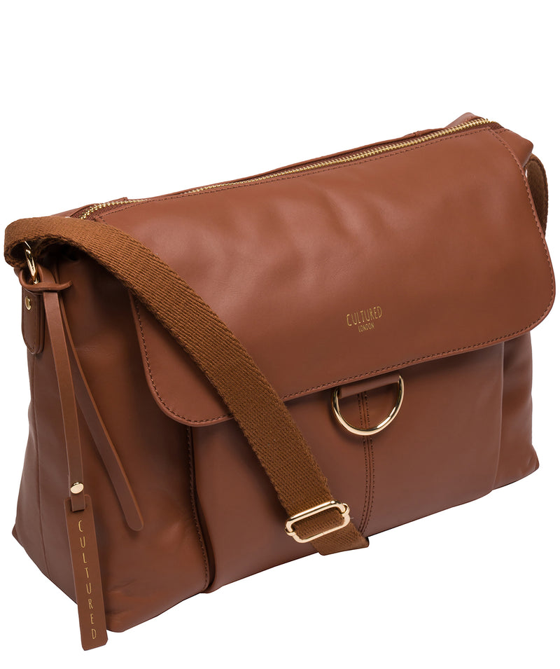 'Chancery' Oak Leather Shoulder Bag