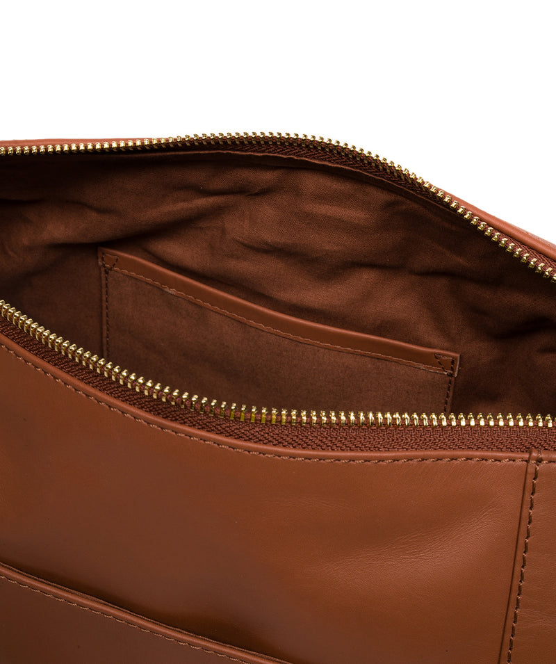 'Chancery' Oak Leather Shoulder Bag