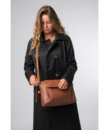 'Chancery' Oak Leather Shoulder Bag