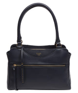 'Brianna' Dark Navy Leather Handbag