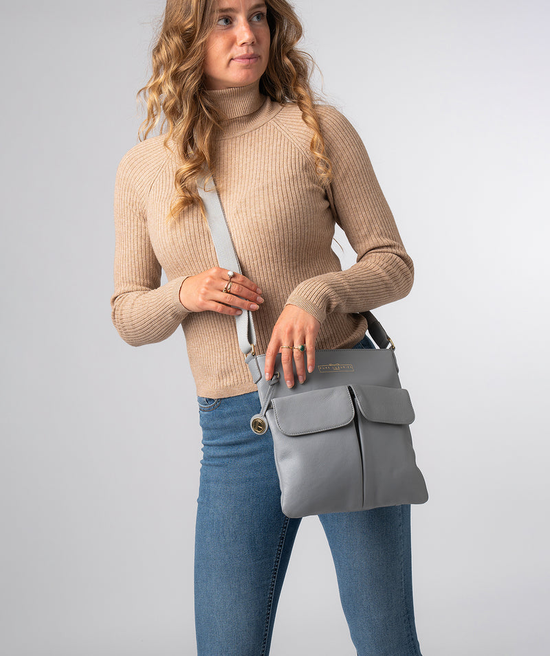 Grey cross over bag best sale