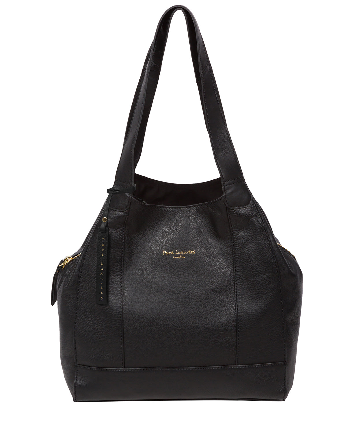 Pure Luxuries Eco Collection #product-type#: 'Colette' Black Leather Handbag