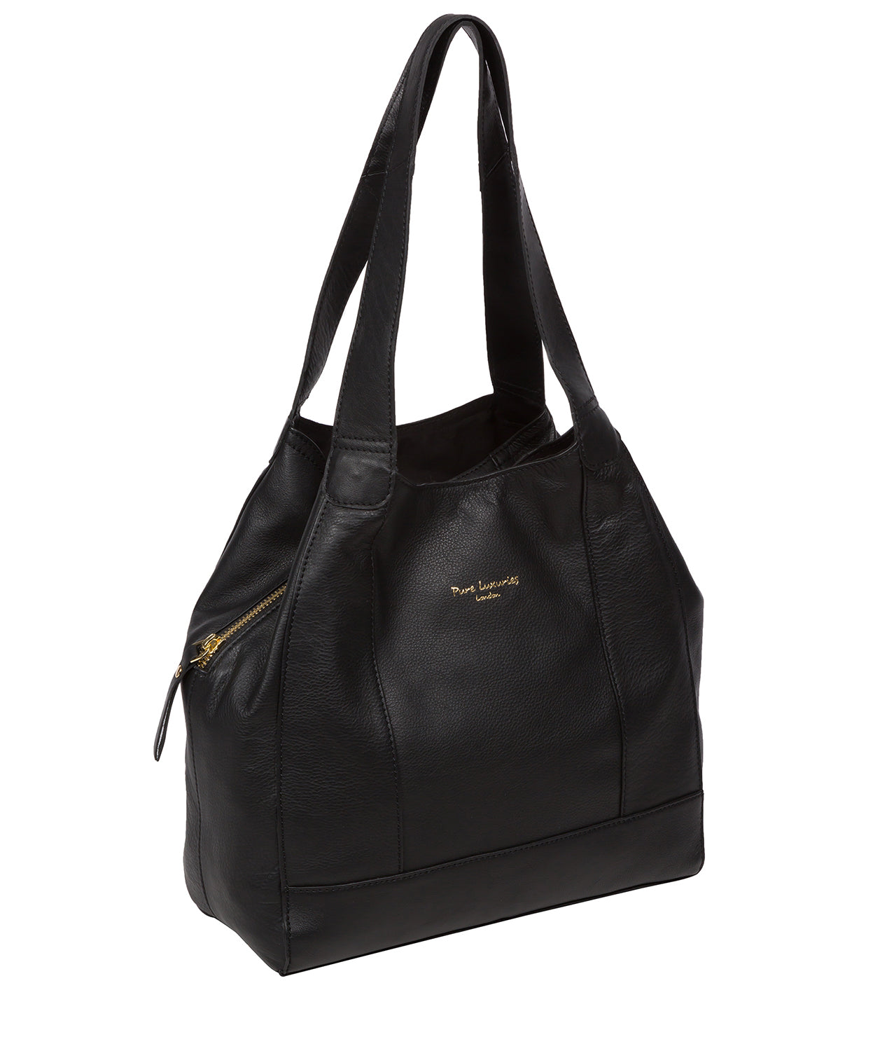 Pure Luxuries Eco Collection #product-type#: 'Colette' Black Leather Handbag