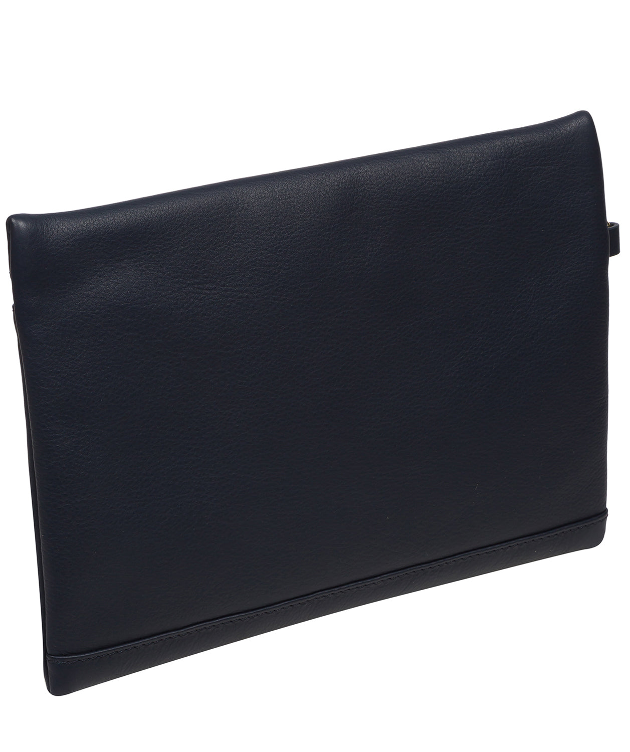 'Chalfont' Navy Leather Clutch Bag