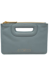 'Esher' Cashmere Blue Leather Clutch Bag