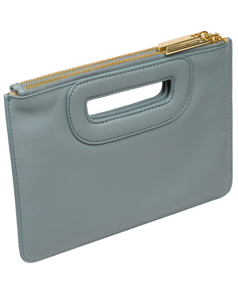 'Esher' Cashmere Blue Leather Clutch Bag