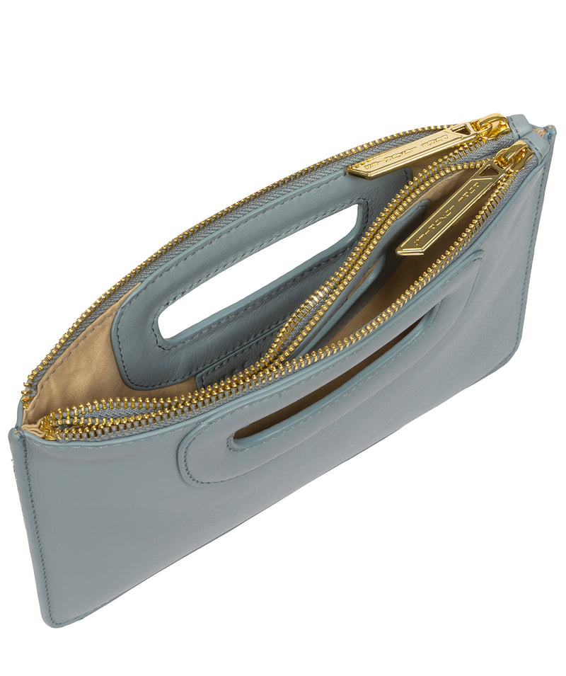 'Esher' Cashmere Blue Leather Clutch Bag