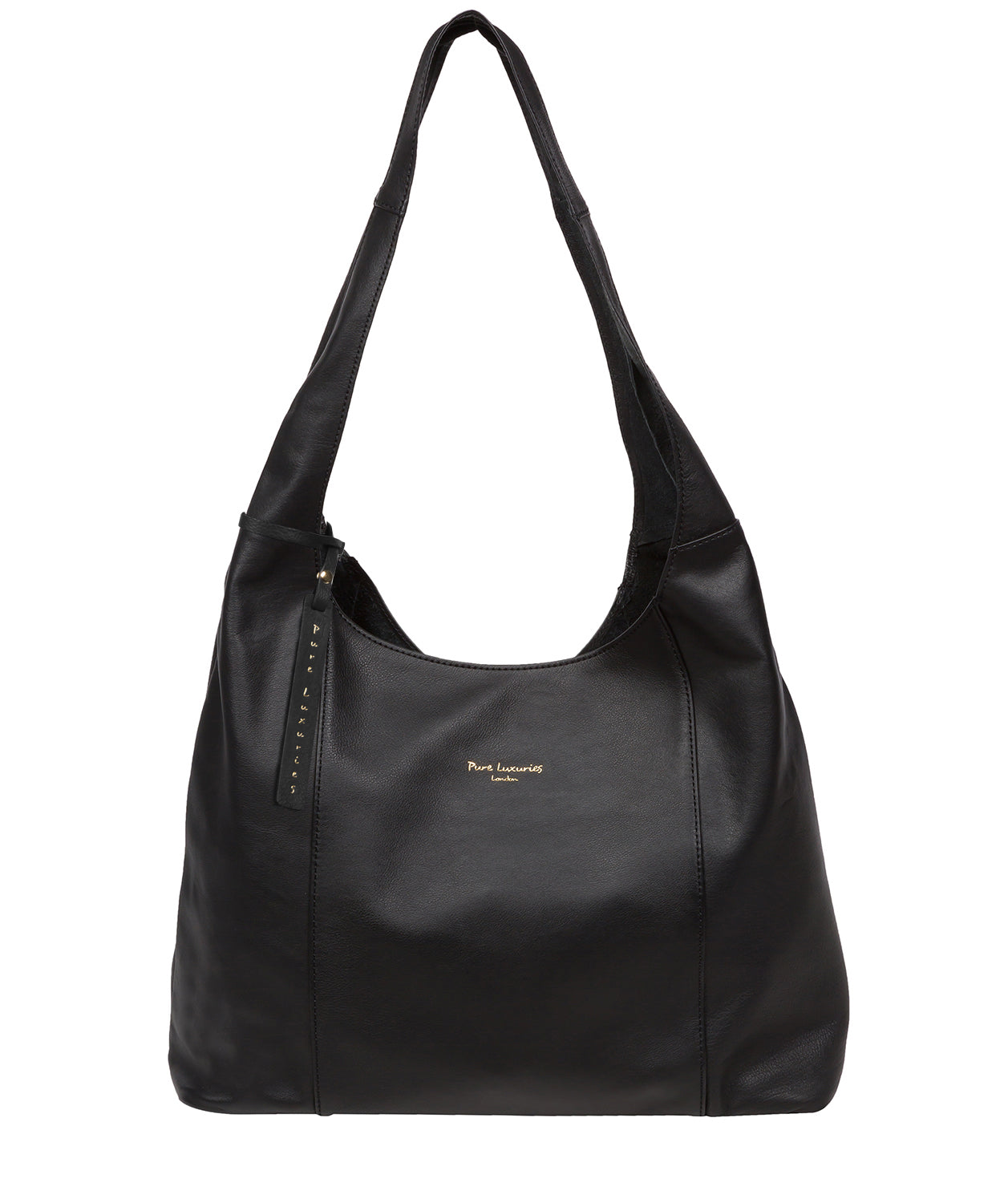 Pure Luxuries London #product-type#: 'Nina' Black Leather Shoulder Bag