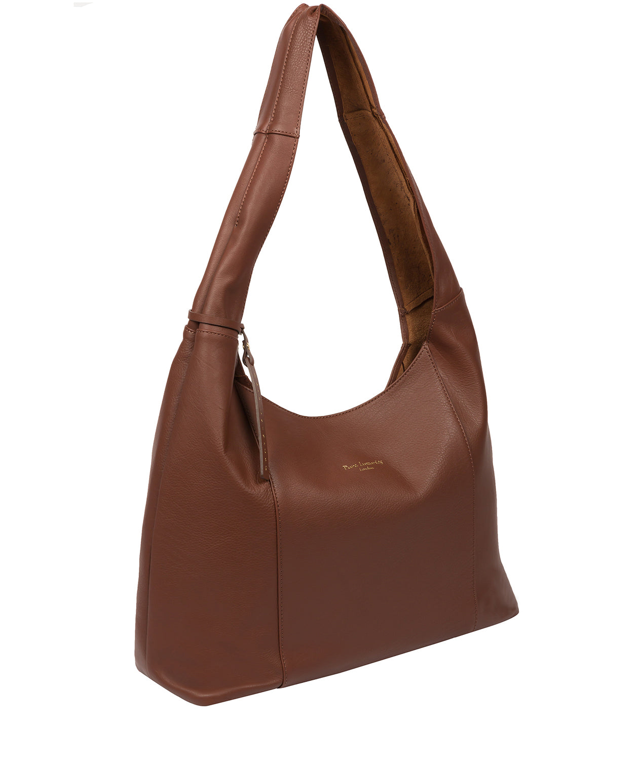 Pure Luxuries Eco Collection Bags: 'Nina' Conker Brown Leather Shoulder Bag