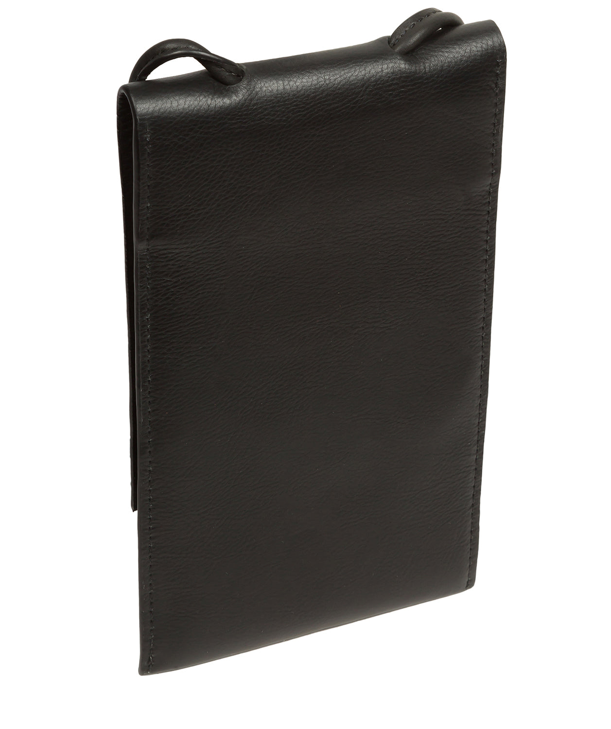 Pure Luxuries Knightsbridge Collection Bags: 'Rina' Black Nappa Leather Cross Body Phone Bag