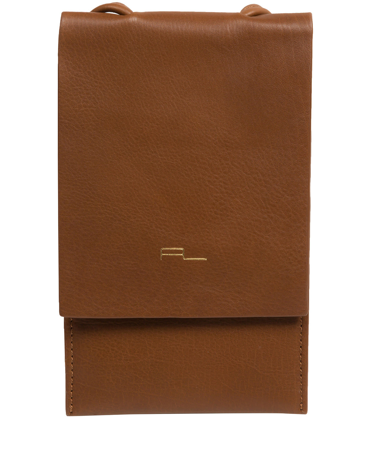 Pure Luxuries Knightsbridge Collection Bags: 'Rina' Chestnut Nappa Leather Cross Body Phone Bag