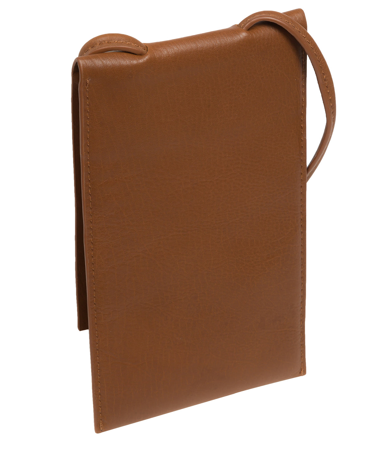 Pure Luxuries Knightsbridge Collection Bags: 'Rina' Chestnut Nappa Leather Cross Body Phone Bag