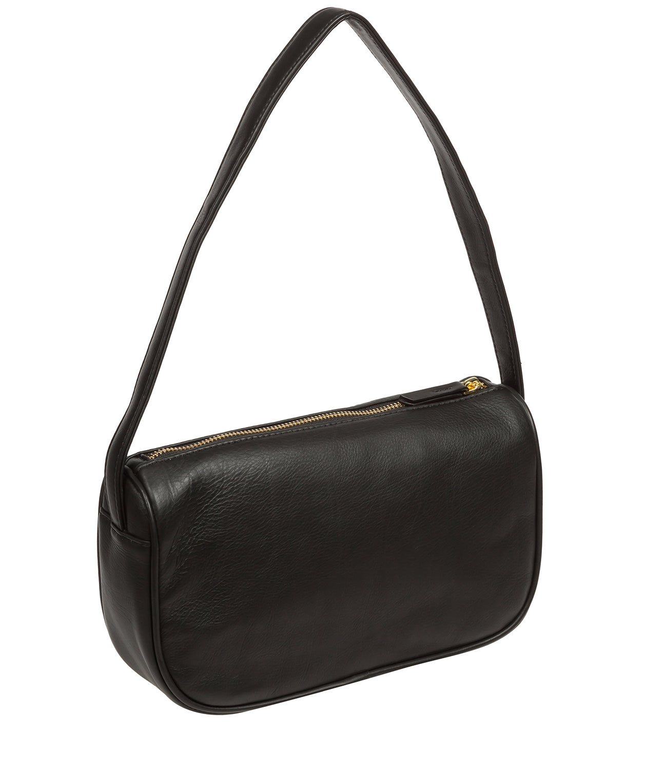 Pure Luxuries Knightsbridge Collection Bags: 'Alicia' Black Leather Grab Bag