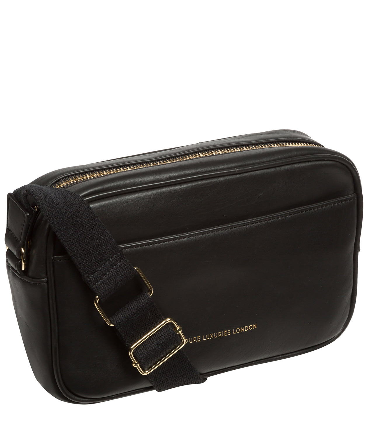 Pure Luxuries Knightsbridge Collection Bags: 'Dion' Black Leather Cross Body Bag