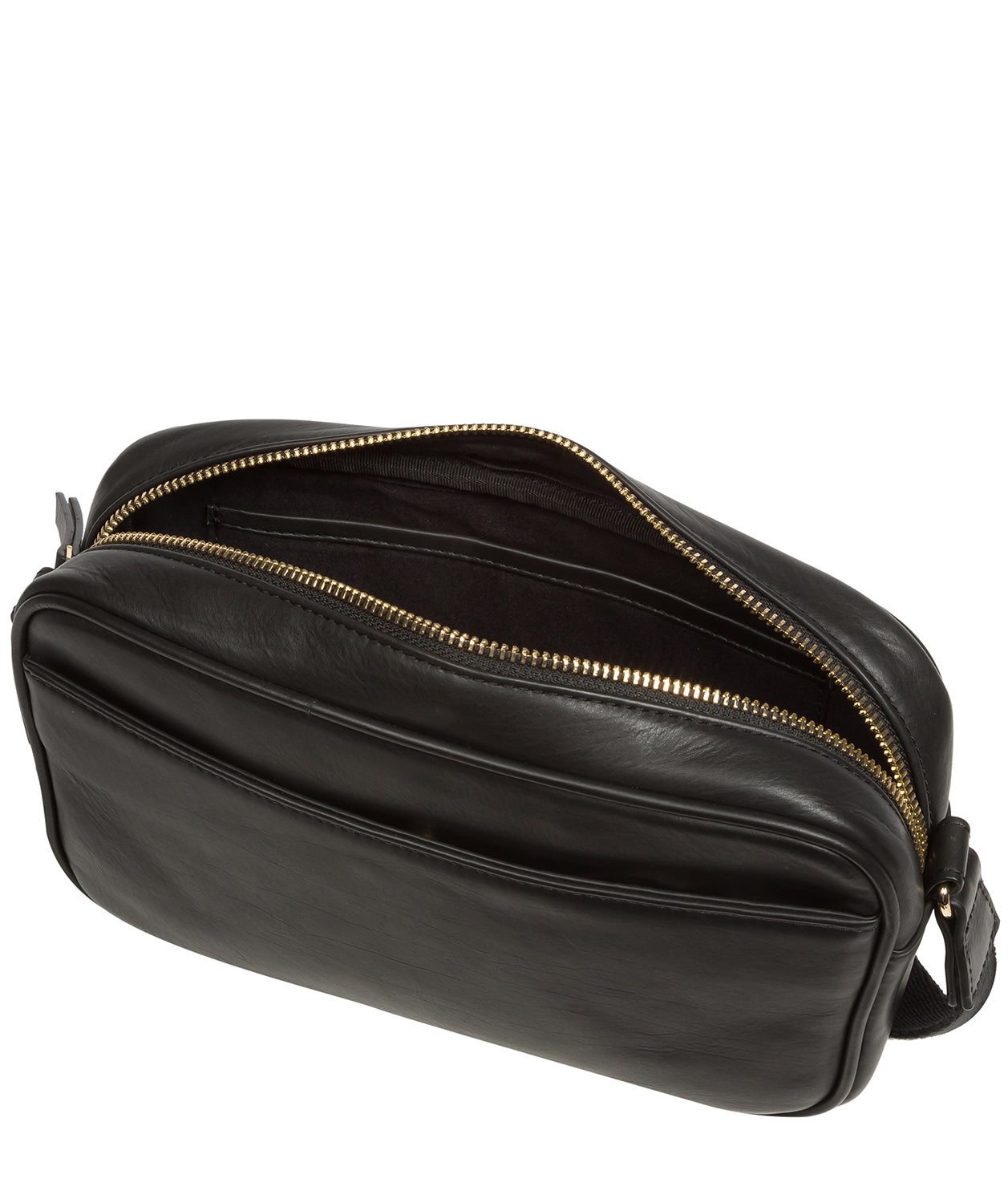 Pure Luxuries Knightsbridge Collection Bags: 'Dion' Black Leather Cross Body Bag