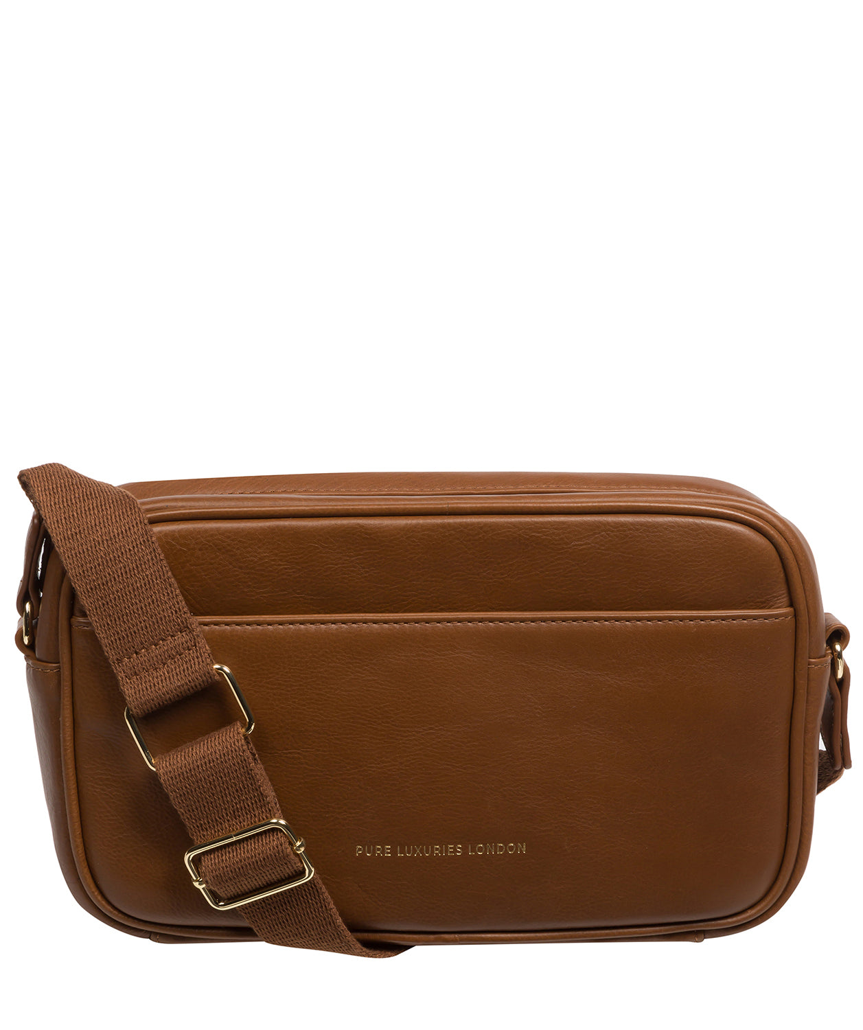 Pure Luxuries Knightsbridge Collection Bags: 'Dion' Chestnut Leather Cross Body Bag