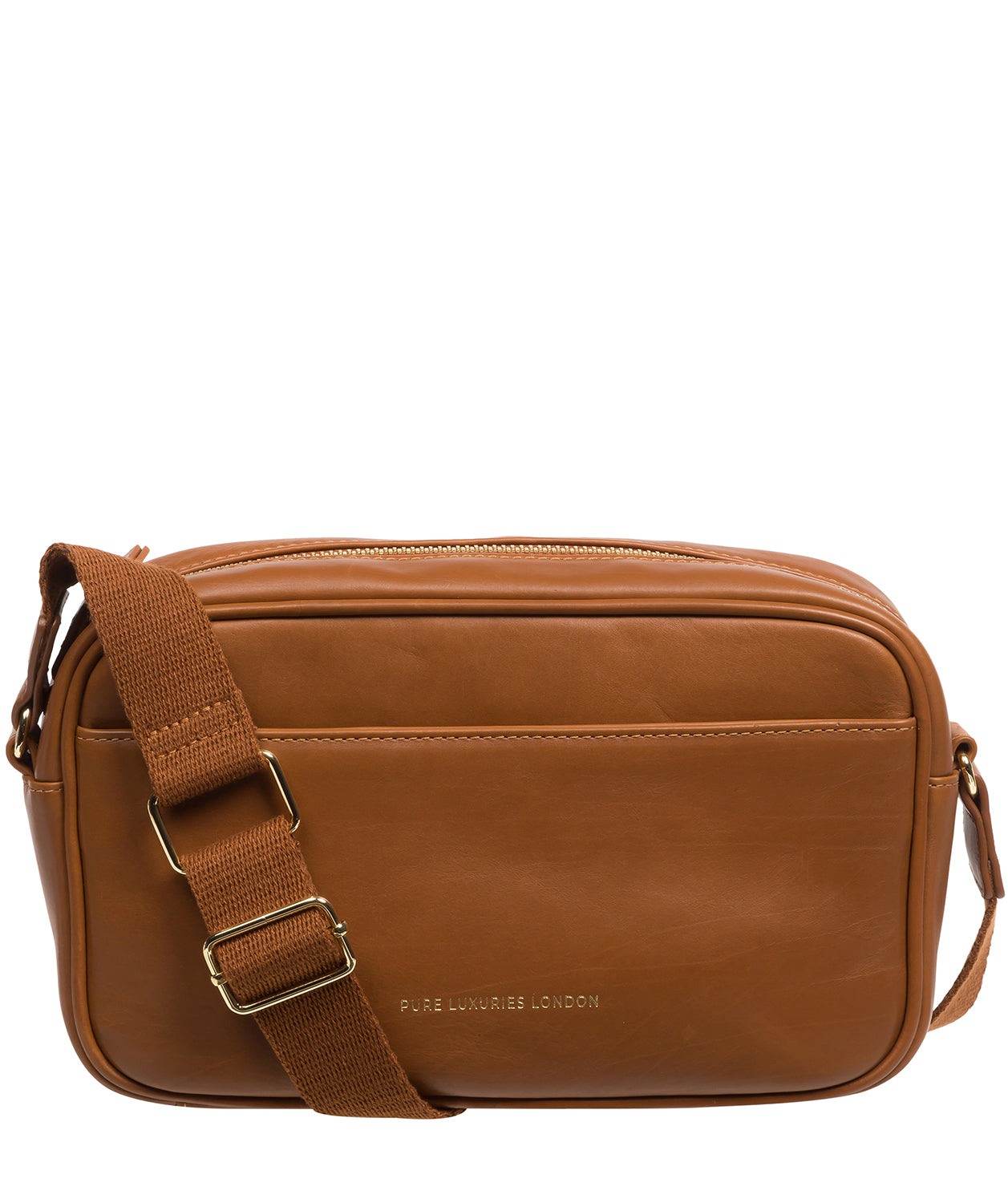 Pure Luxuries Knightsbridge Collection Bags: 'Dion' Oak Leather Cross Body Bag