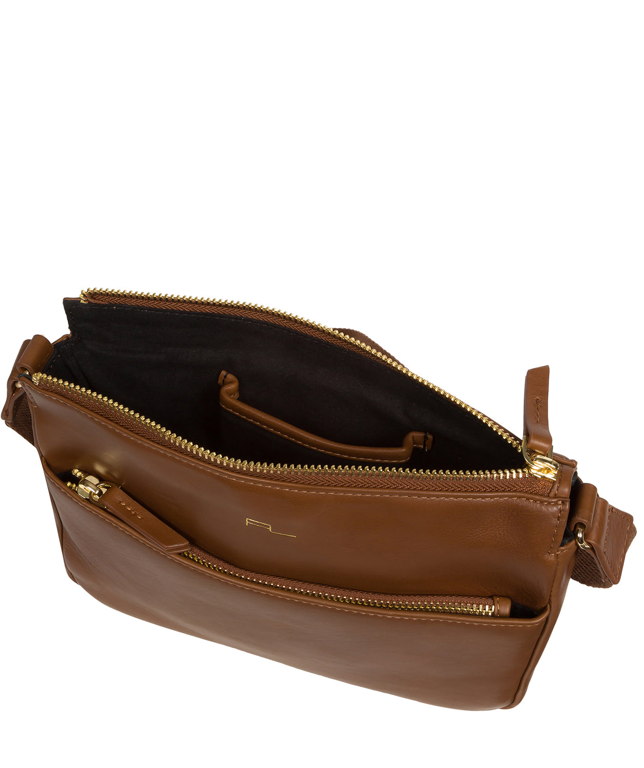 Pure Luxuries Knightsbridge Collection Bags: 'Amber' Chestnut Leather Cross Body Bag