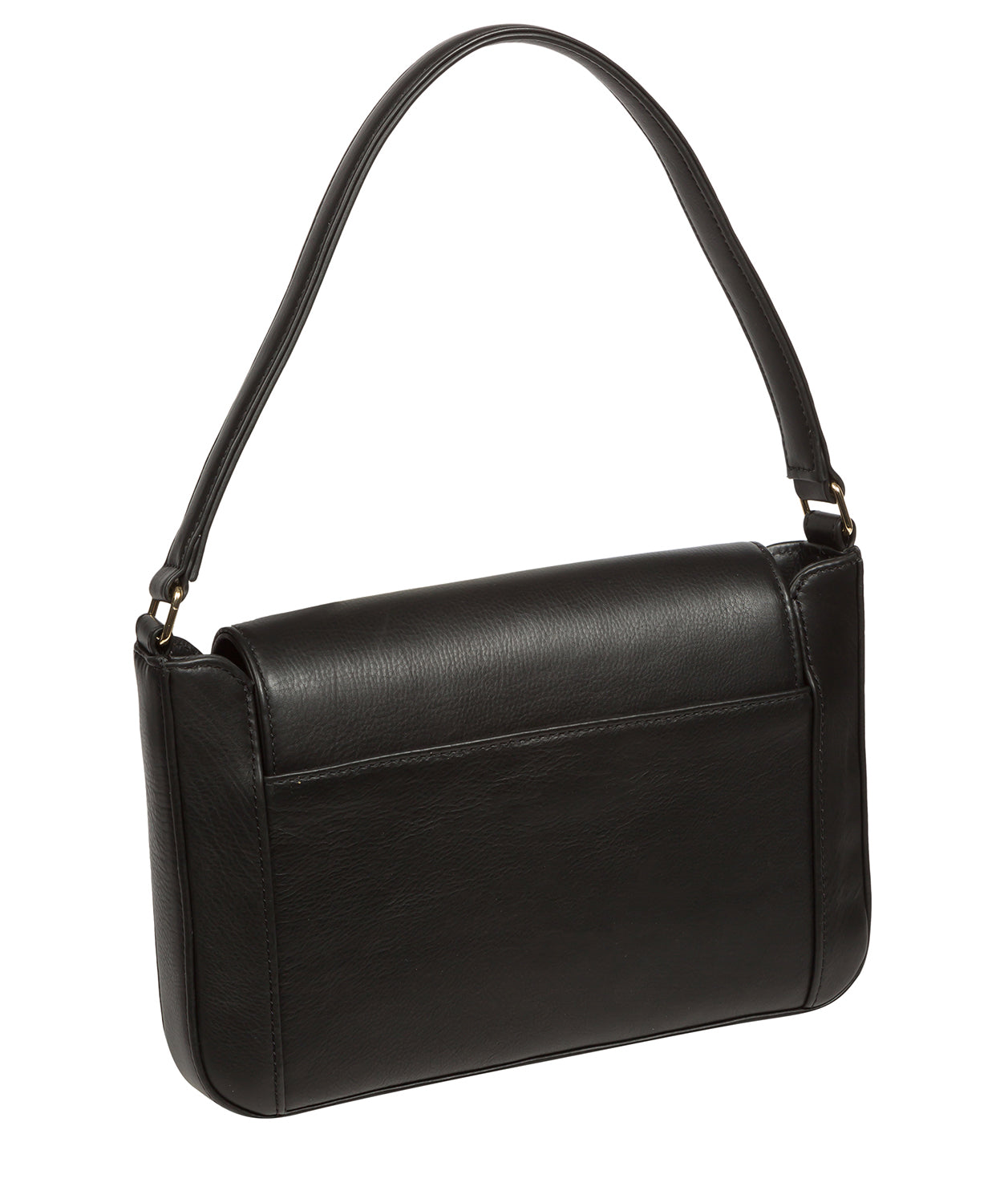 Pure Luxuries Knightsbridge Collection Bags: 'Olivia' Black Leather Grab Bag