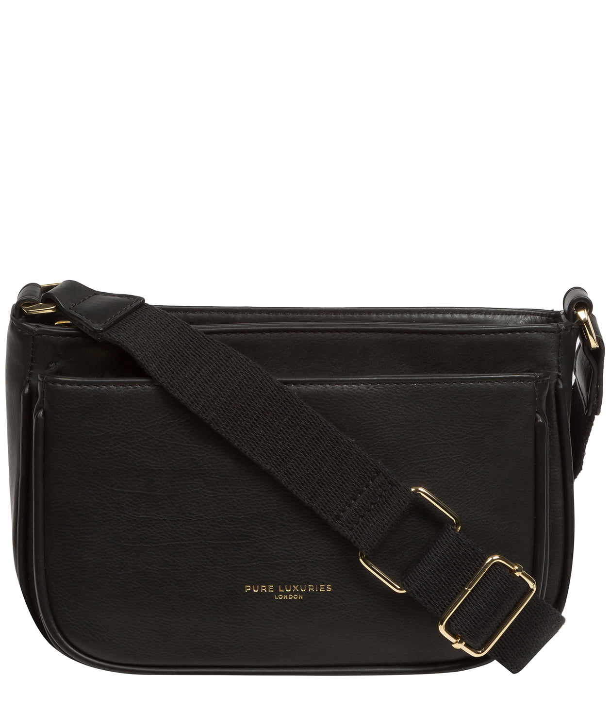 Pure Luxuries Knightsbridge Collection Bags: 'Bree' Black Nappa Leather Cross Body Bag