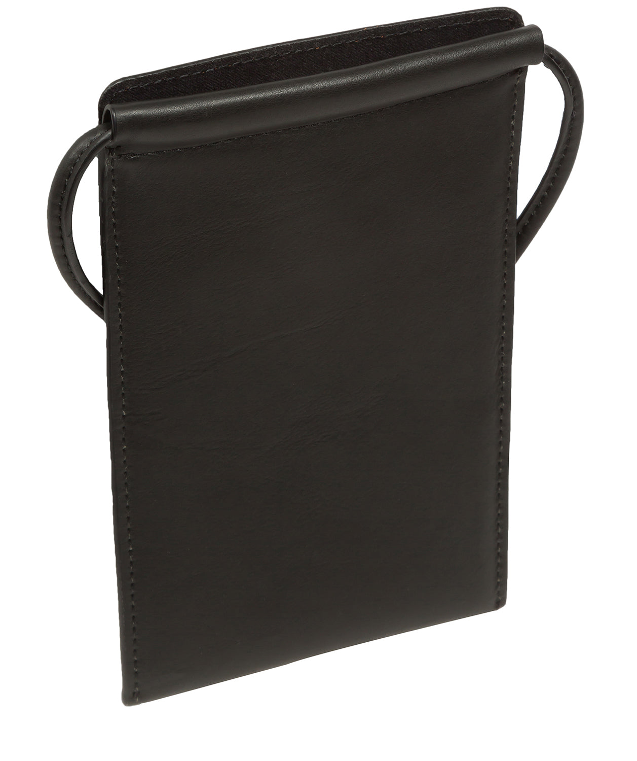 Pure Luxuries Knightsbridge Collection Bags: 'Lana' Black Leather Cross Body Phone Bag