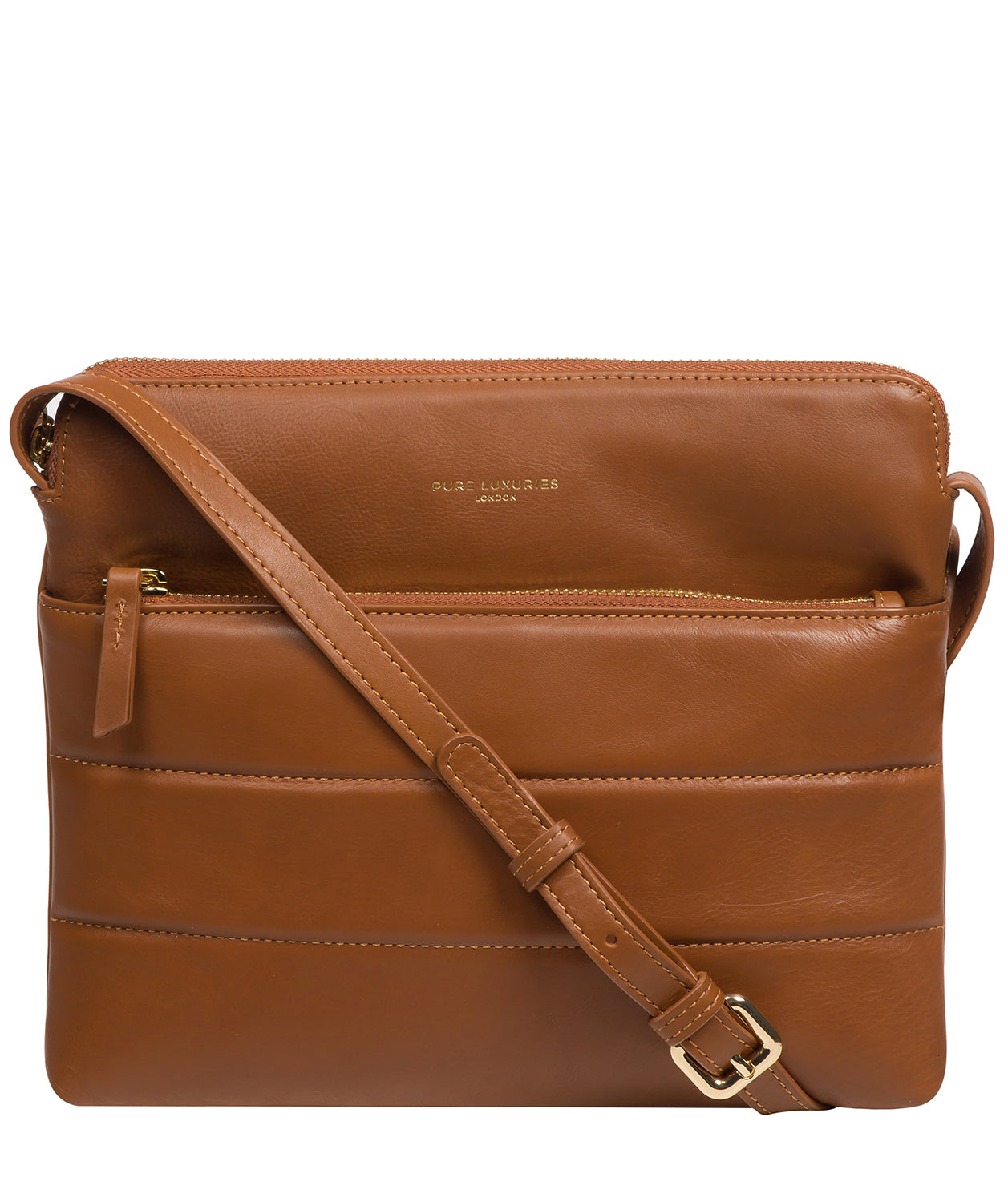 Pure Luxuries Knightsbridge Collection Bags: 'Finola' Oak Leather Cross Body Bag