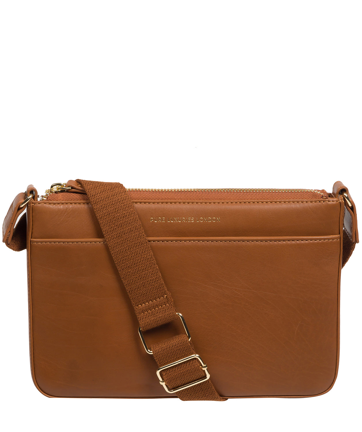 Pure Luxuries Knightsbridge Collection Bags: 'Raye' Oak Leather Cross Body Bag