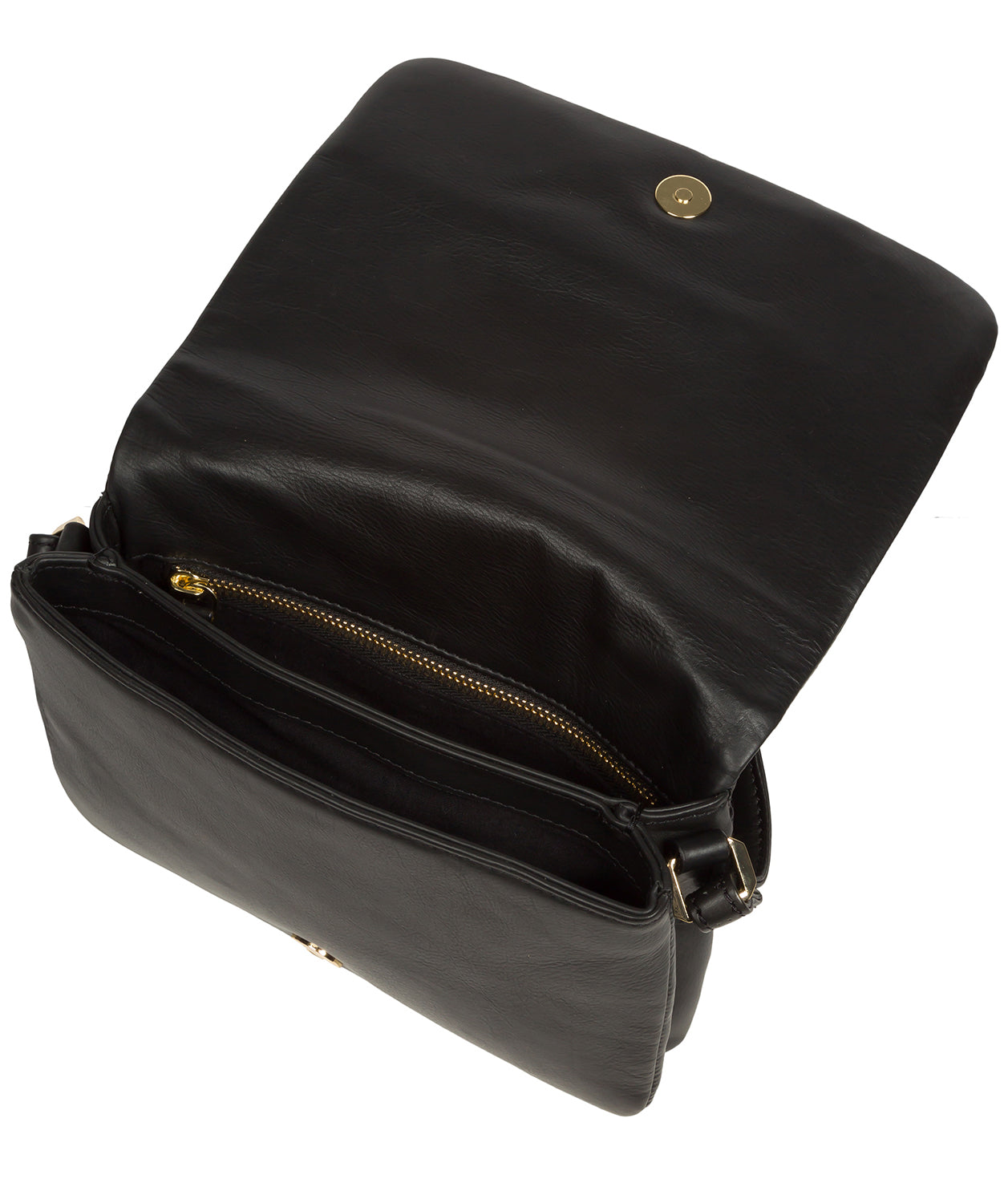 Pure Luxuries Knightsbridge Collection Bags: 'Ella' Black Leather Cross Body Bag