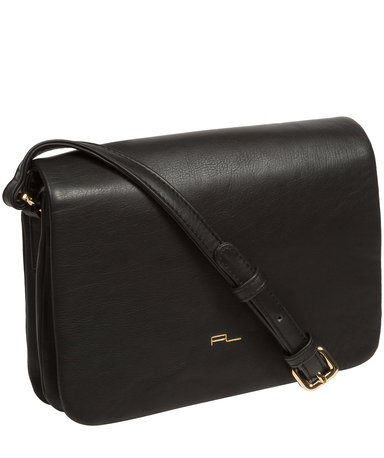 Pure Luxuries Knightsbridge Collection Bags: 'Ella' Black Leather Cross Body Bag