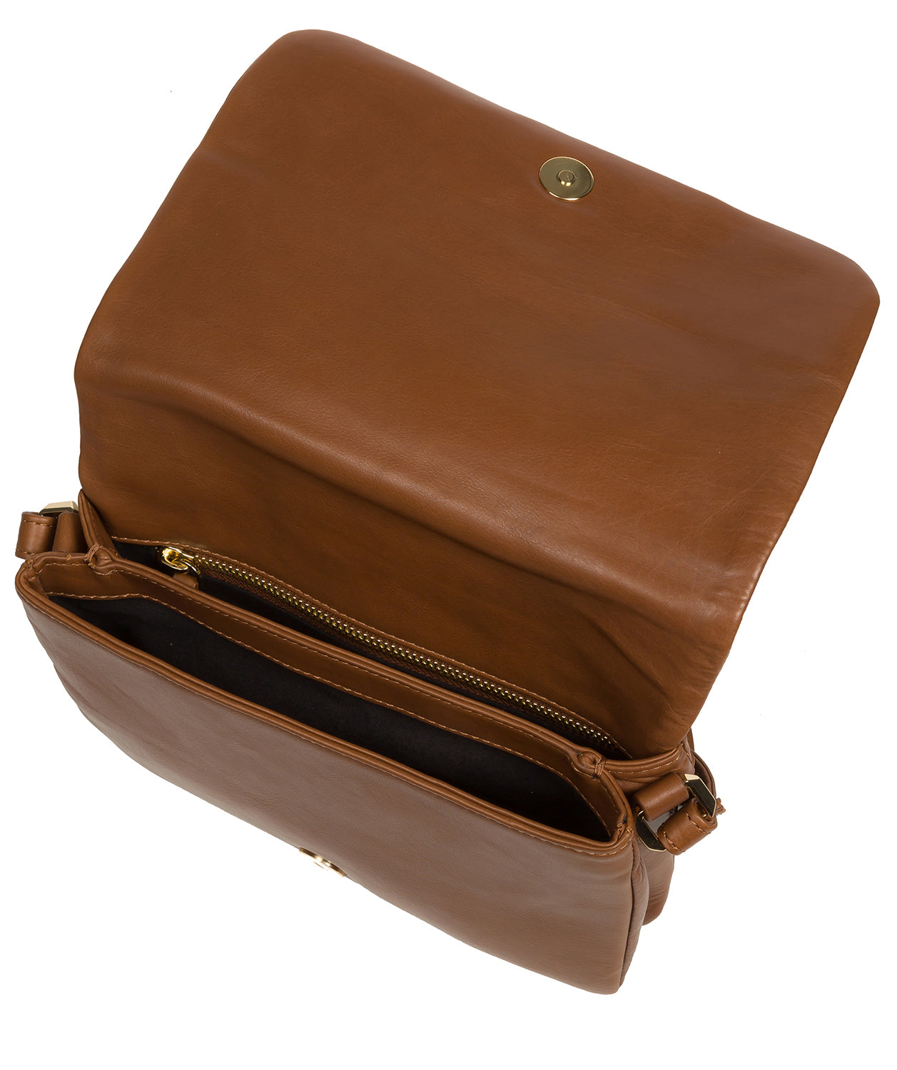 Pure Luxuries Knightsbridge Collection Bags: 'Ella' Chestnut Leather Cross Body Bag