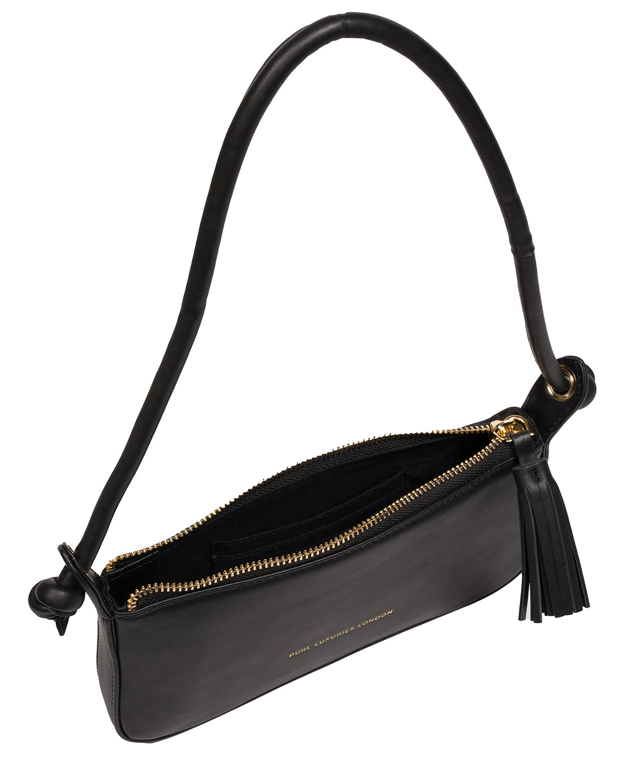 'Taylor' Black Nappa Leather Evening Phone Bag