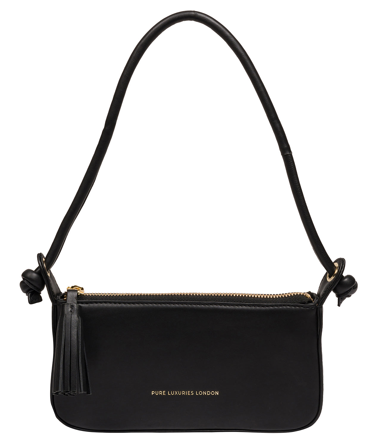 'Taylor' Black Nappa Leather Evening Phone Bag