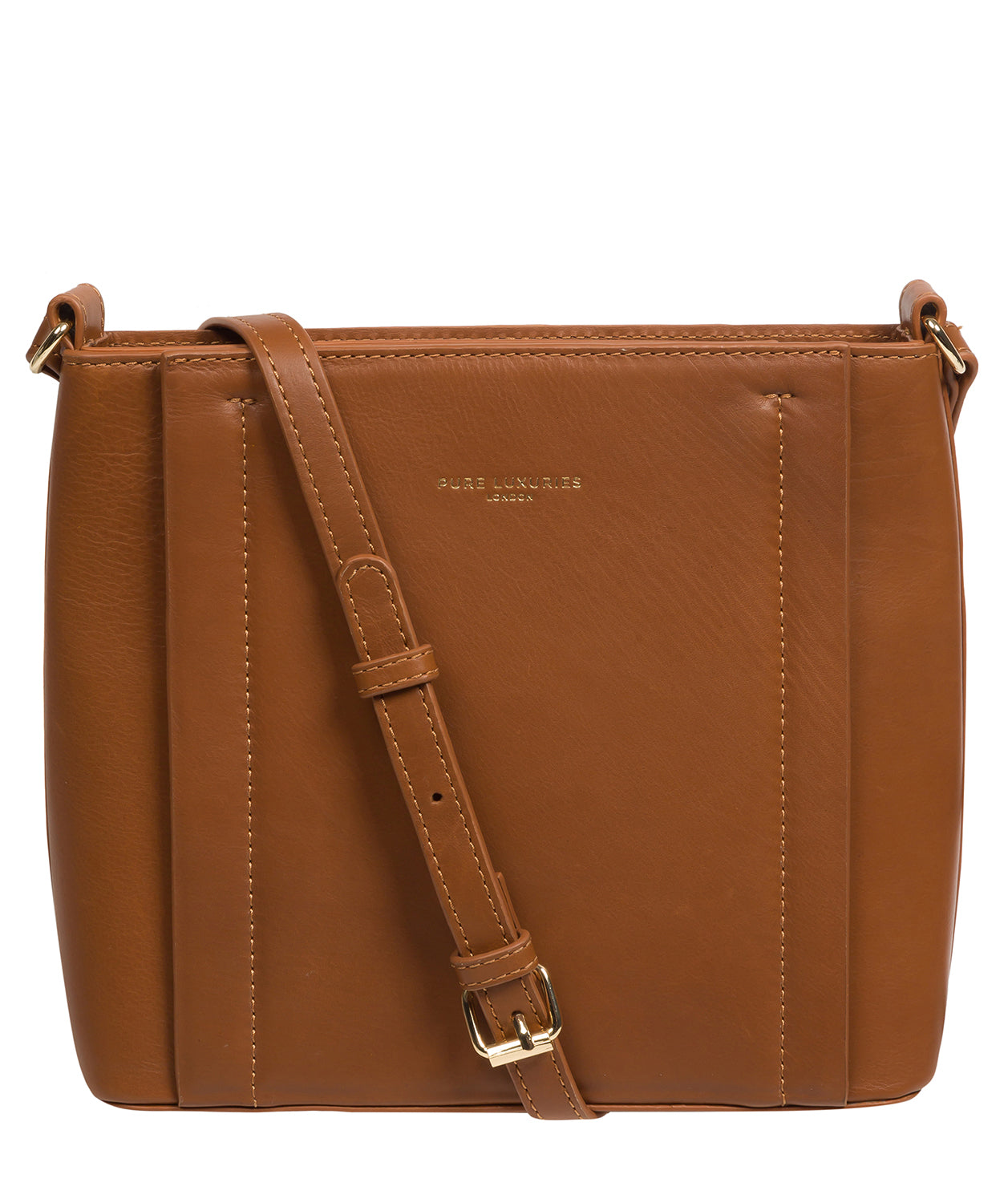 Pure Luxuries Knightsbridge Collection Bags: 'Kali' Oak Leather Cross Body Bag