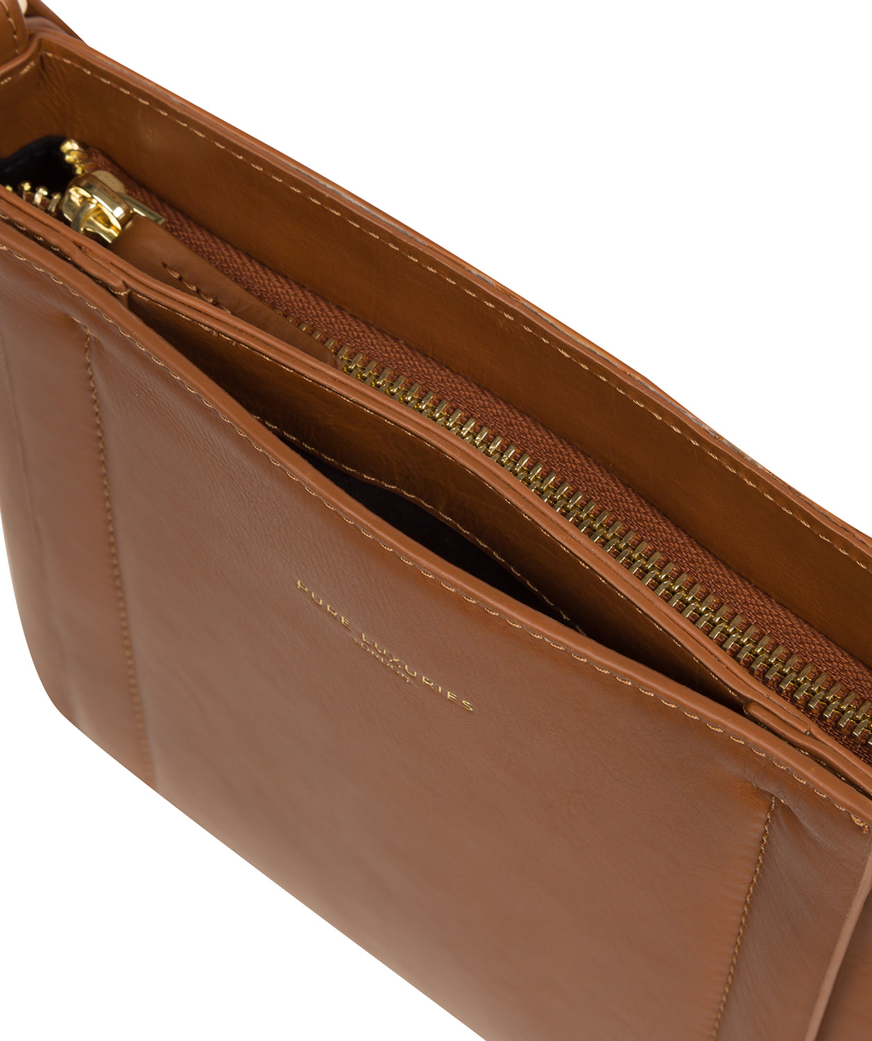 Pure Luxuries Knightsbridge Collection Bags: 'Kali' Oak Leather Cross Body Bag