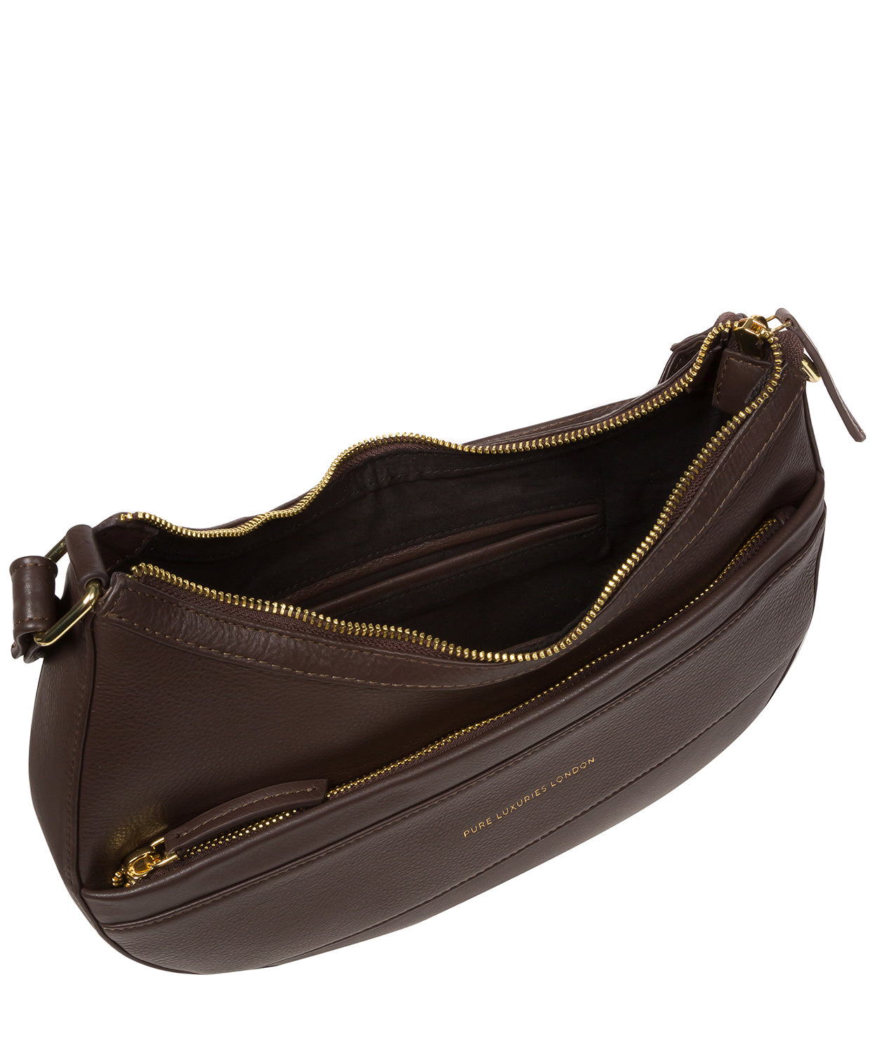 Pure Luxuries Marylebone Collection Bags: 'Emma' Hot Fudge Nappa Leather Grab Bag