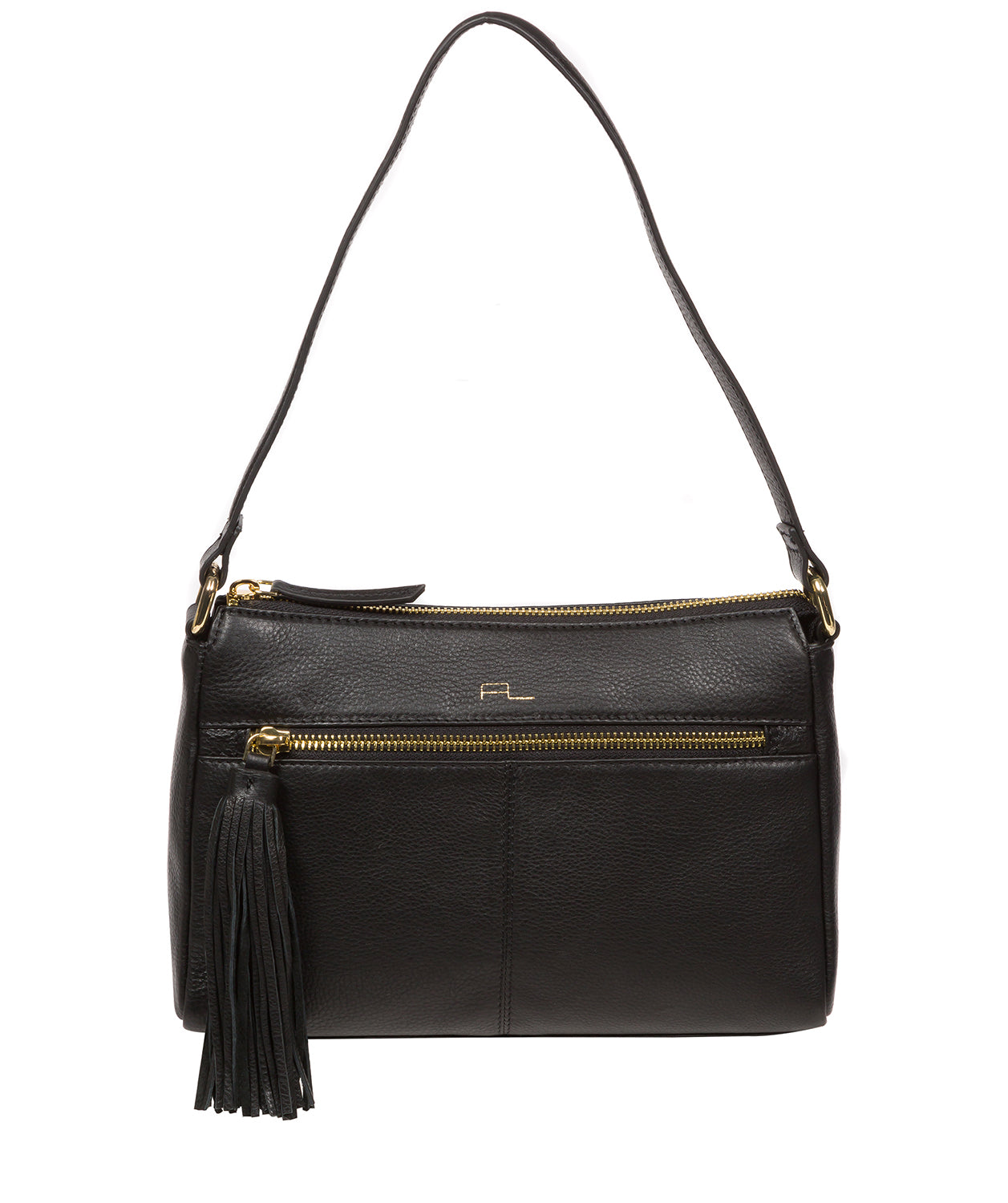 Pure Luxuries Marylebone Collection Bags: 'Isabella' Black Nappa Leather Grab Bag