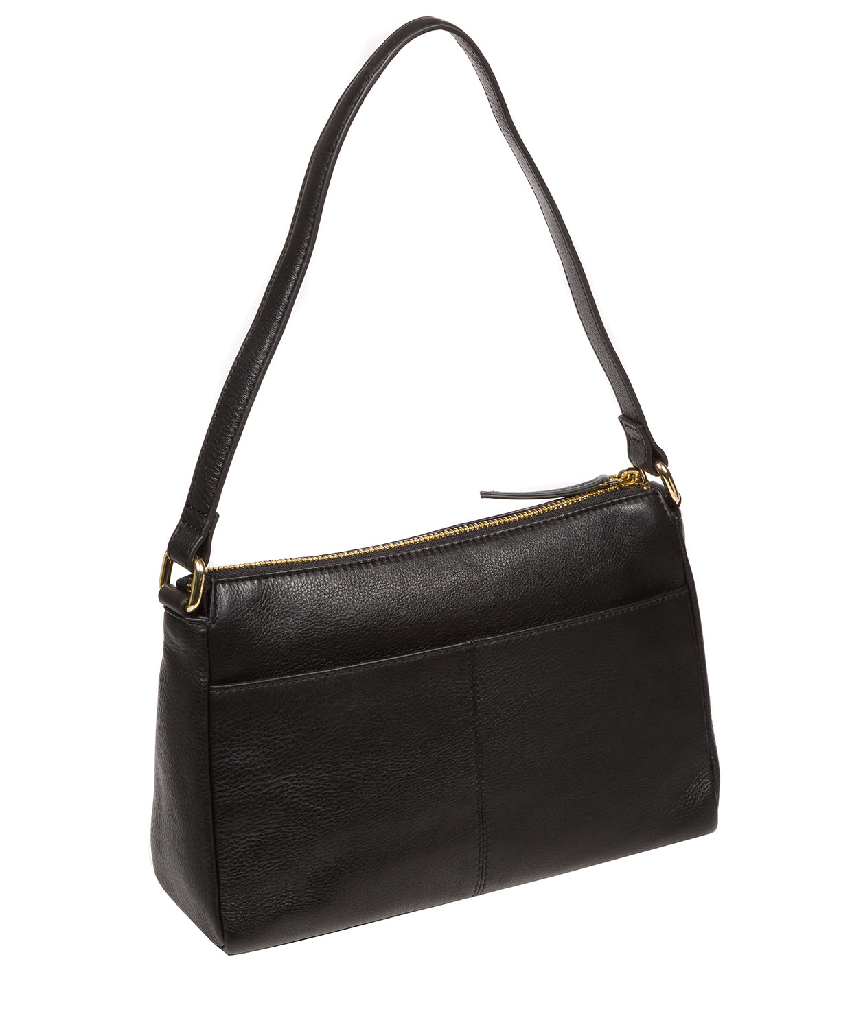 Black leather grab bag sales