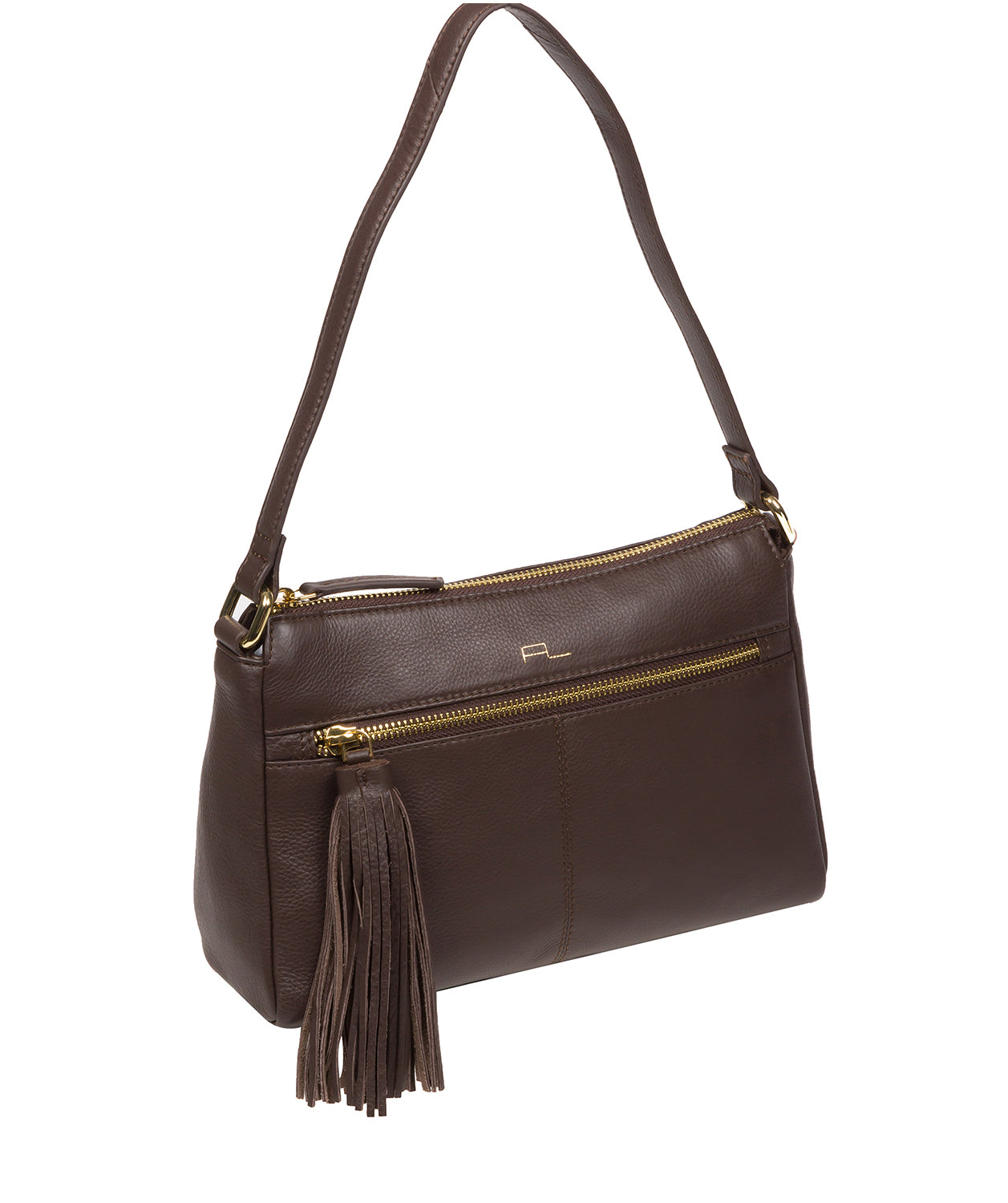 Pure Luxuries Marylebone Collection Bags: 'Isabella' Hot Fudge Nappa Leather Grab Bag