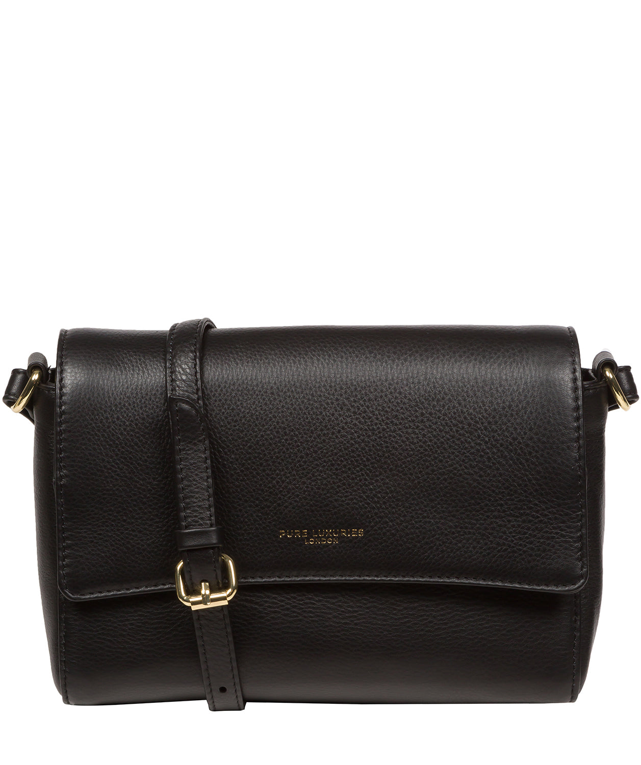 Pure Luxuries Marylebone Collection Bags: 'Charlotte' Black Nappa Leather Cross Body Bag