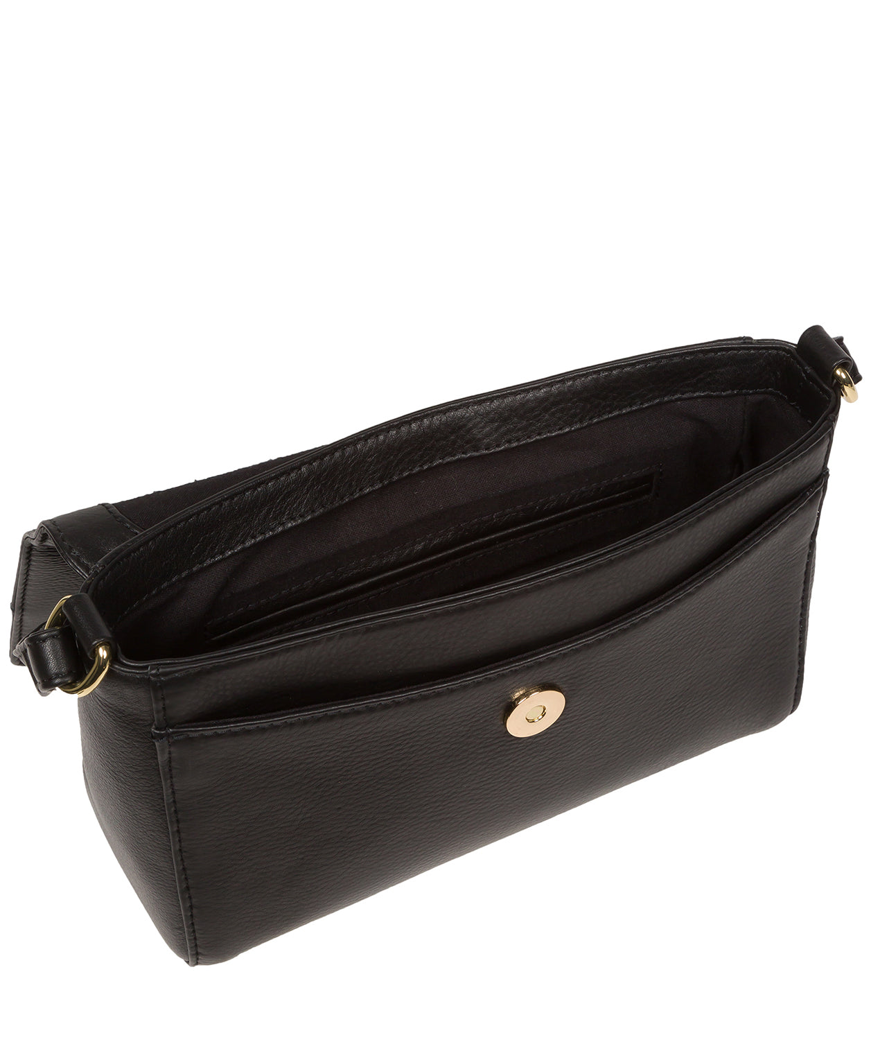 Pure Luxuries Marylebone Collection Bags: 'Charlotte' Black Nappa Leather Cross Body Bag