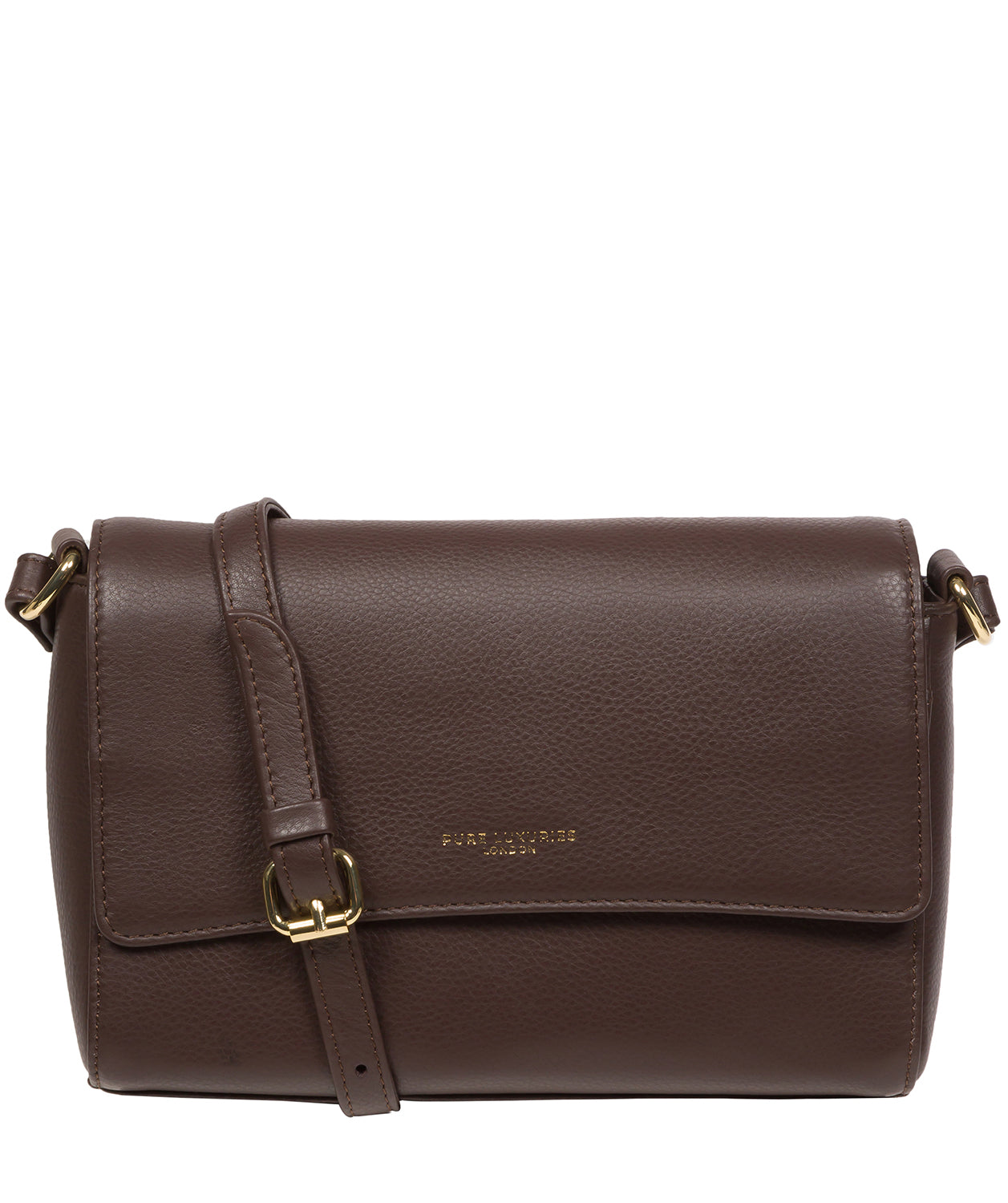 Pure Luxuries Marylebone Collection Bags: 'Charlotte' Hot Fudge Nappa Leather Cross Body Bag