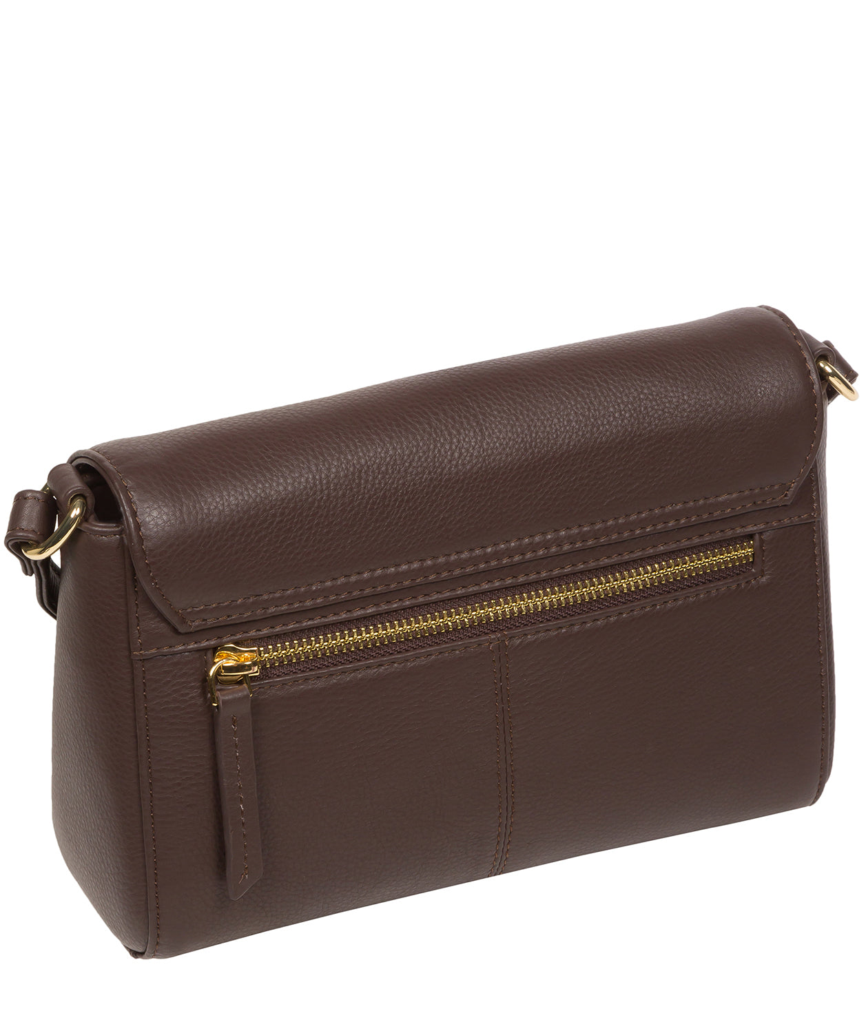 Pure Luxuries Marylebone Collection Bags: 'Charlotte' Hot Fudge Nappa Leather Cross Body Bag