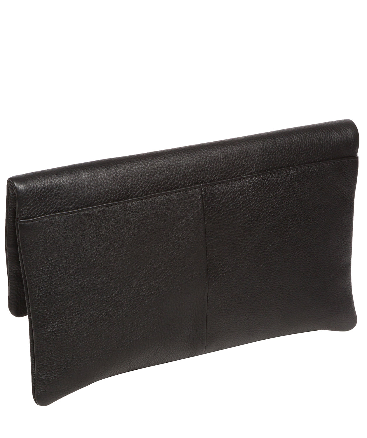 Pure Luxuries Marylebone Collection Bags: 'Amelia' Black Nappa Leather Clutch Bag