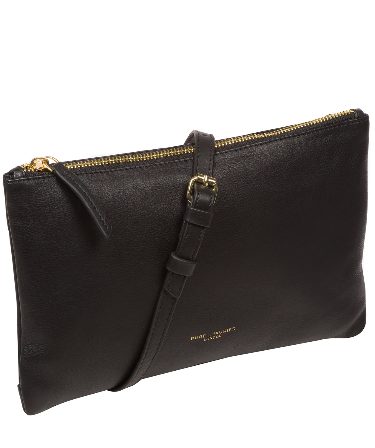 Pure Luxuries Marylebone Collection Bags: 'Anya' Black Nappa Leather Cross Body Bag