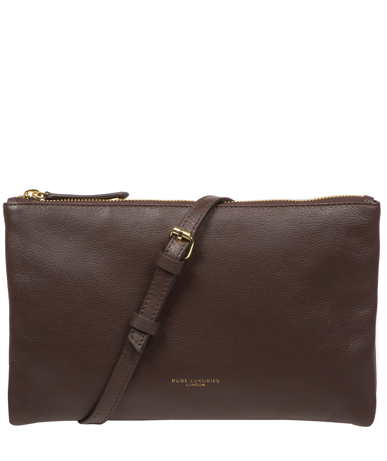 Pure Luxuries Marylebone Collection Bags: 'Anya' Hot Fudge Nappa Leather Cross Body Bag