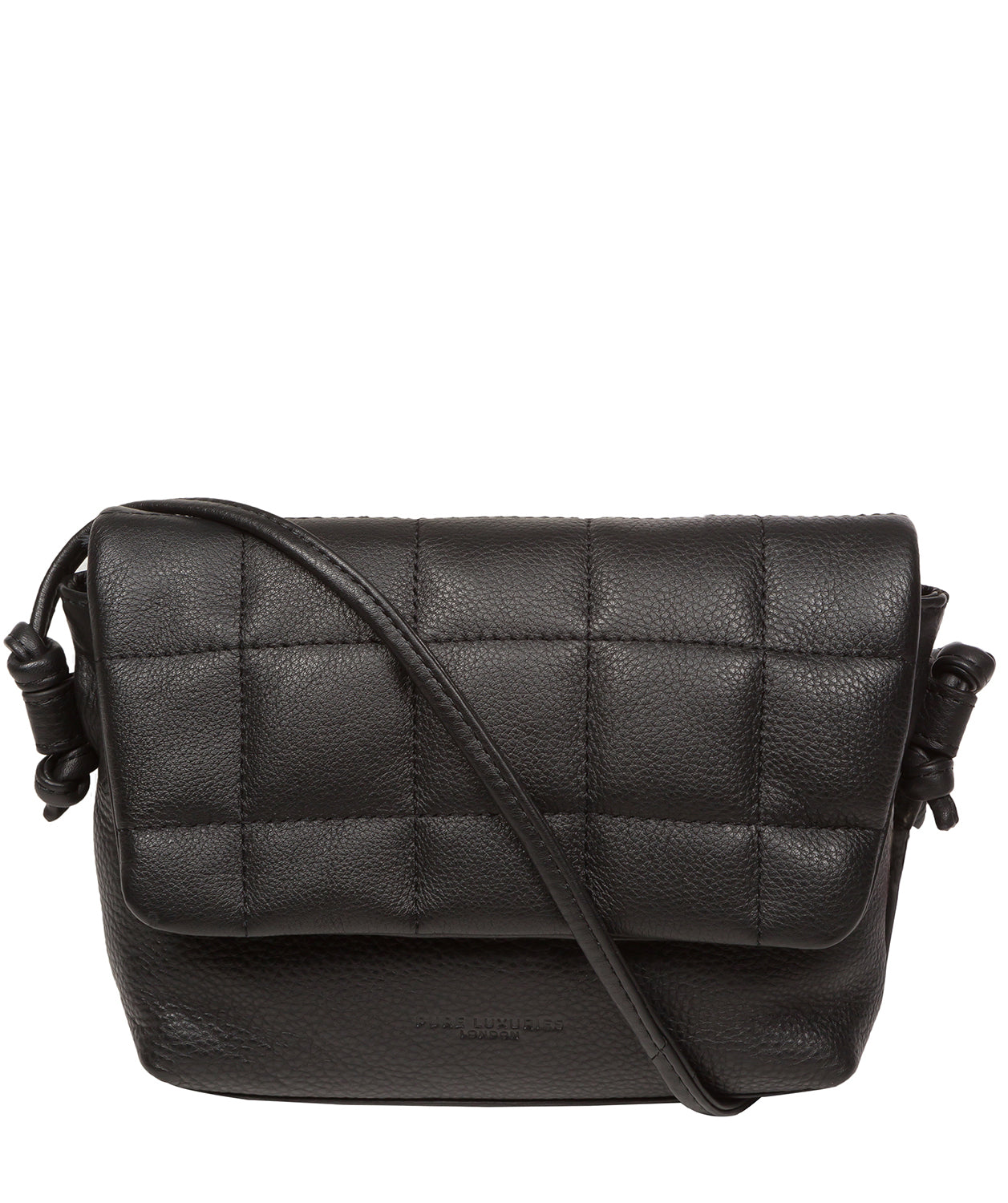 Pure Luxuries Marylebone Collection Bags: 'Zoey' Black Nappa Leather Cross Body Bag