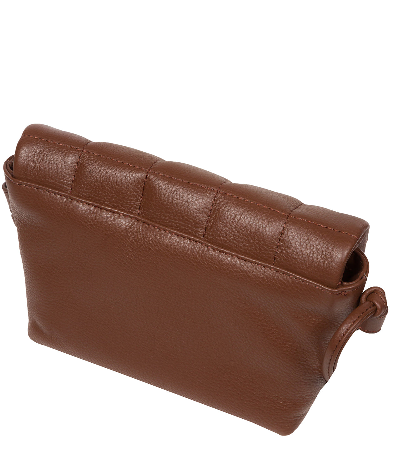 Pure Luxuries Marylebone Collection Bags: 'Zoey' Dark Tan Nappa Leather Cross Body Bag