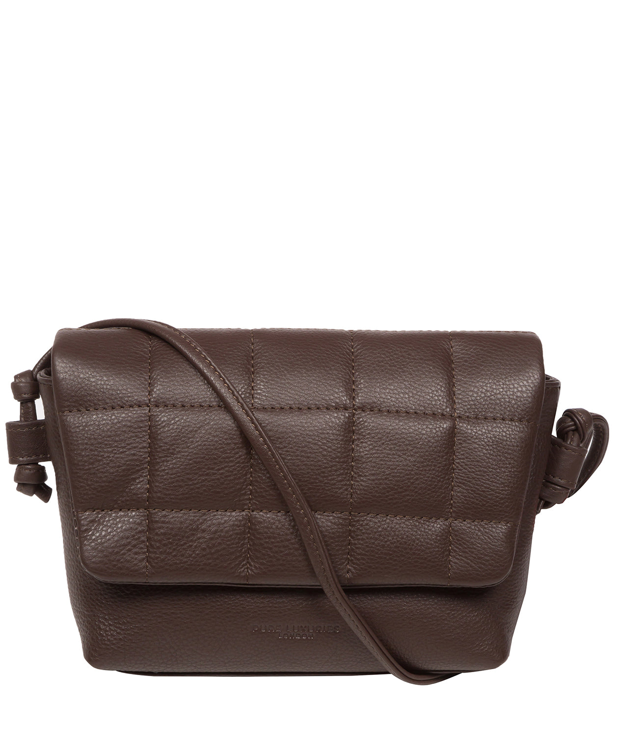 Pure Luxuries Marylebone Collection Bags: 'Zoey' Hot Fudge Nappa Leather Cross Body Bag